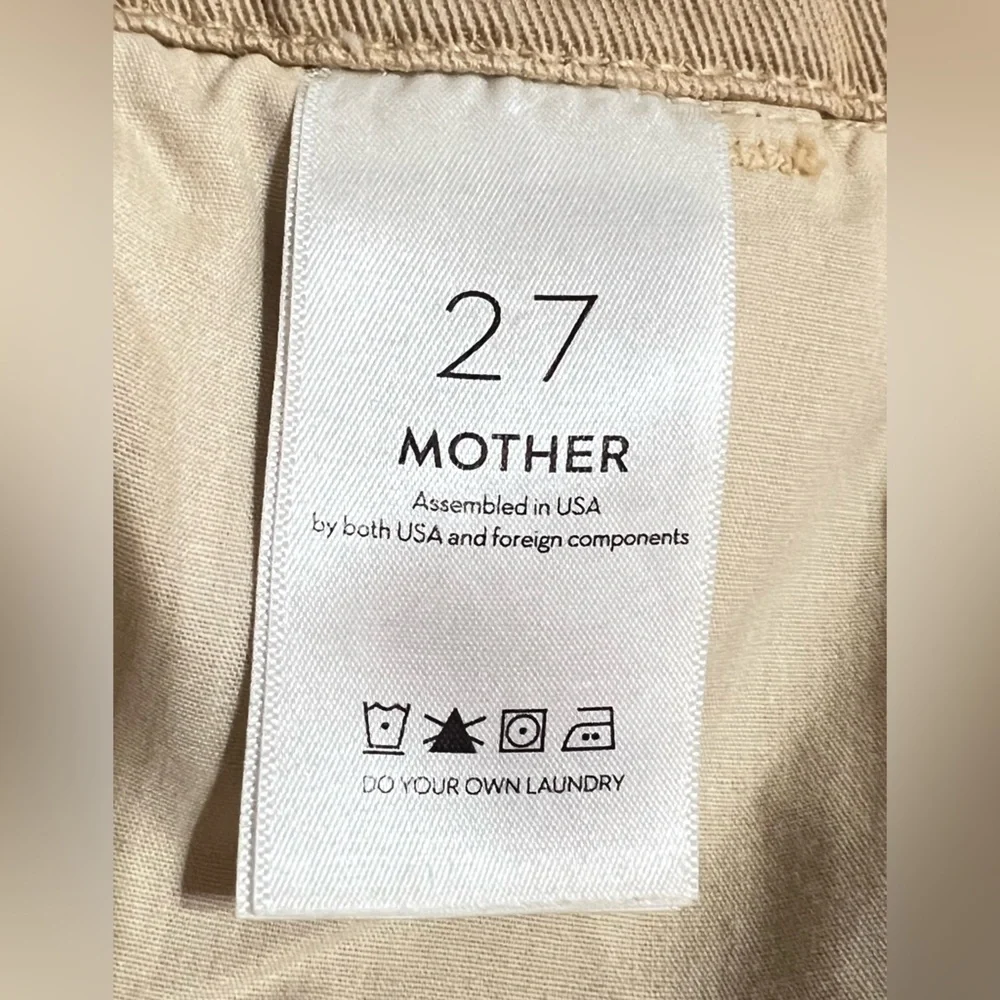 MOTHER Denim Khaki Color Curds and Whey The Punk 76 Ankle Pants High Rise Sz 27